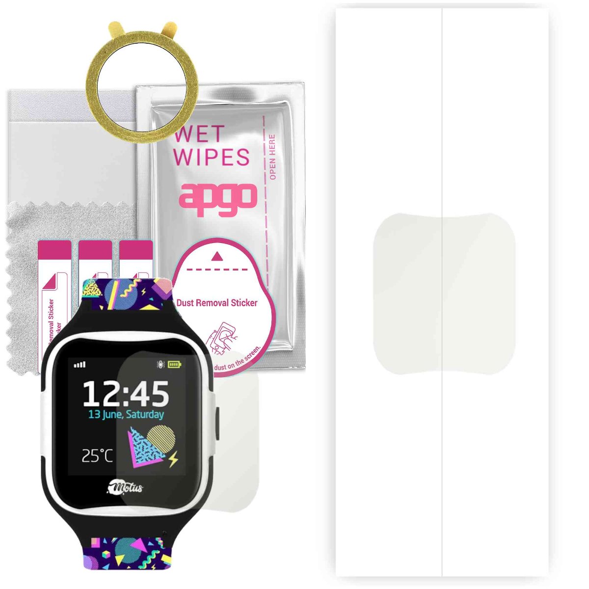 1x Folia hydrożelowa MATOWA do Motus Watchy - apgo Smartwatch Hydrogel MATTE Protection Ochrona na ekran smartwatcha