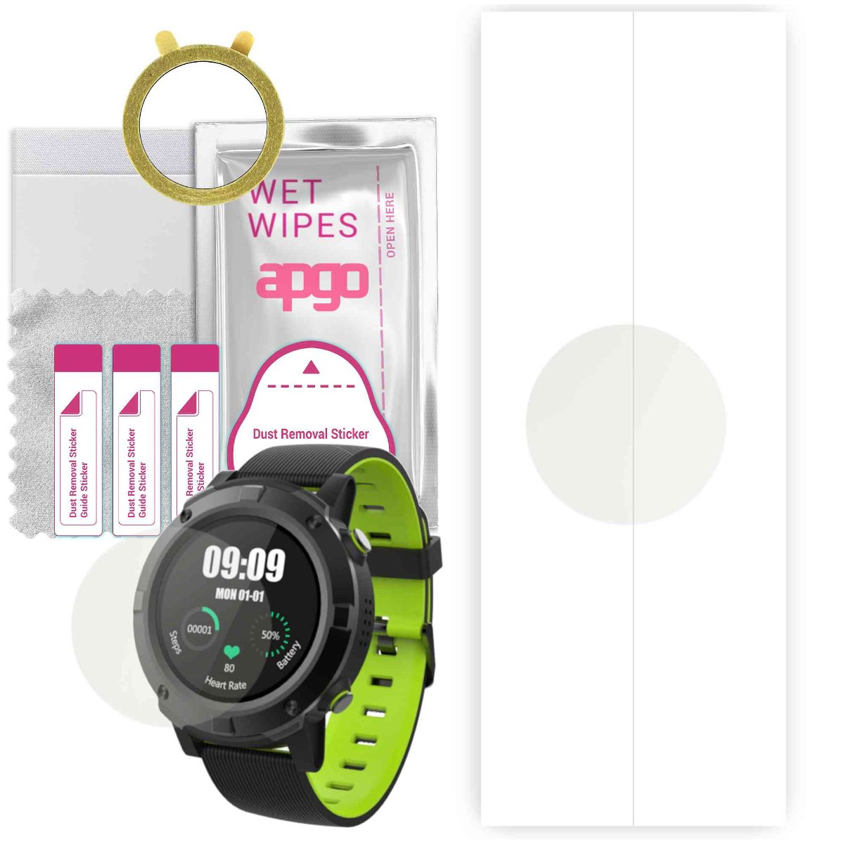 1x Folia hydrożelowa MATOWA do Motus Amoled - apgo Smartwatch Hydrogel MATTE Protection Ochrona na ekran smartwatcha
