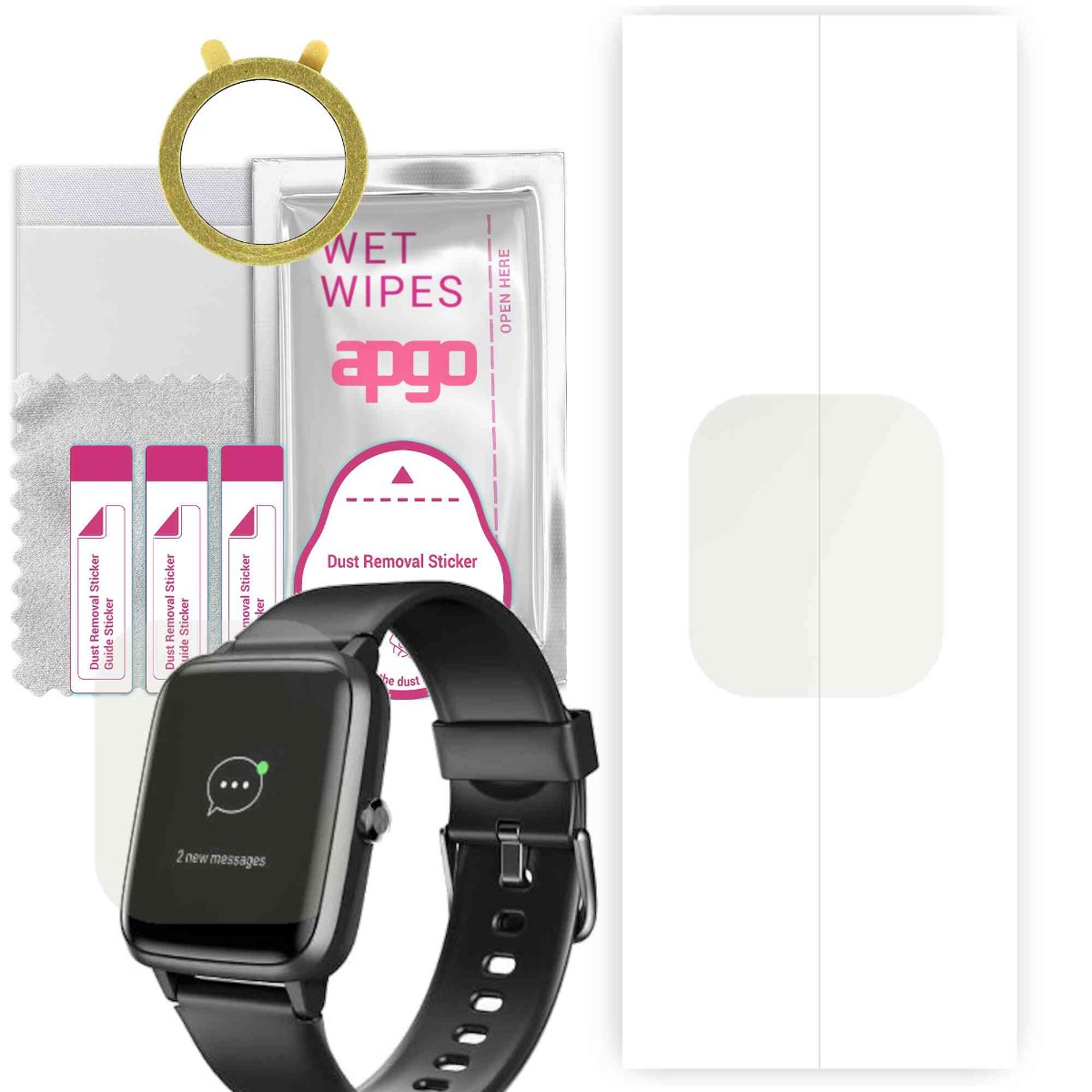 1x Folia hydrożelowa MATOWA do Hama Fit Watch 5910 - apgo Smartwatch Hydrogel MATTE Protection Ochrona na ekran smartwatcha