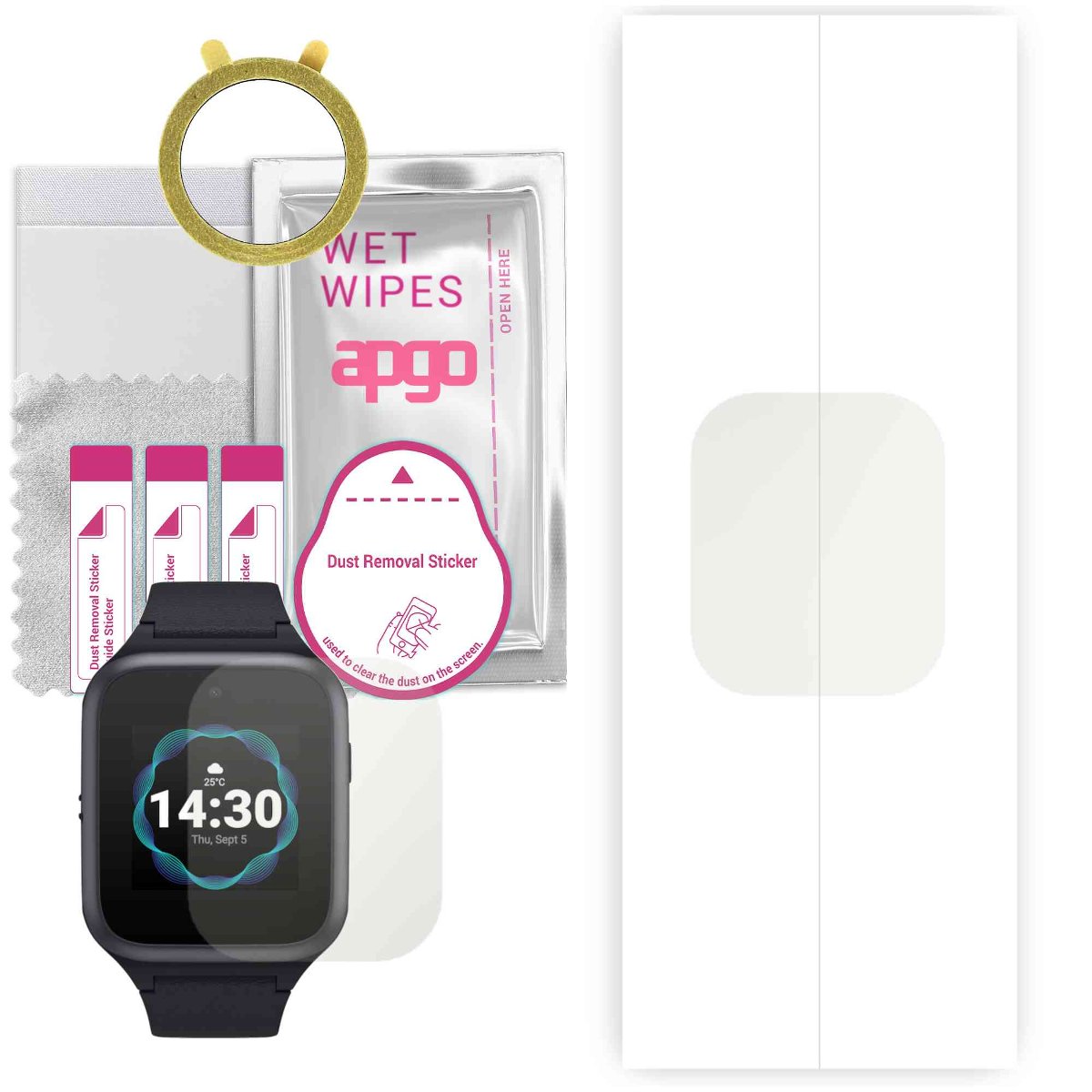 1x Folia hydrożelowa MATOWA do TCL MT40SX - apgo Smartwatch Hydrogel MATTE Protection Ochrona na ekran smartwatcha