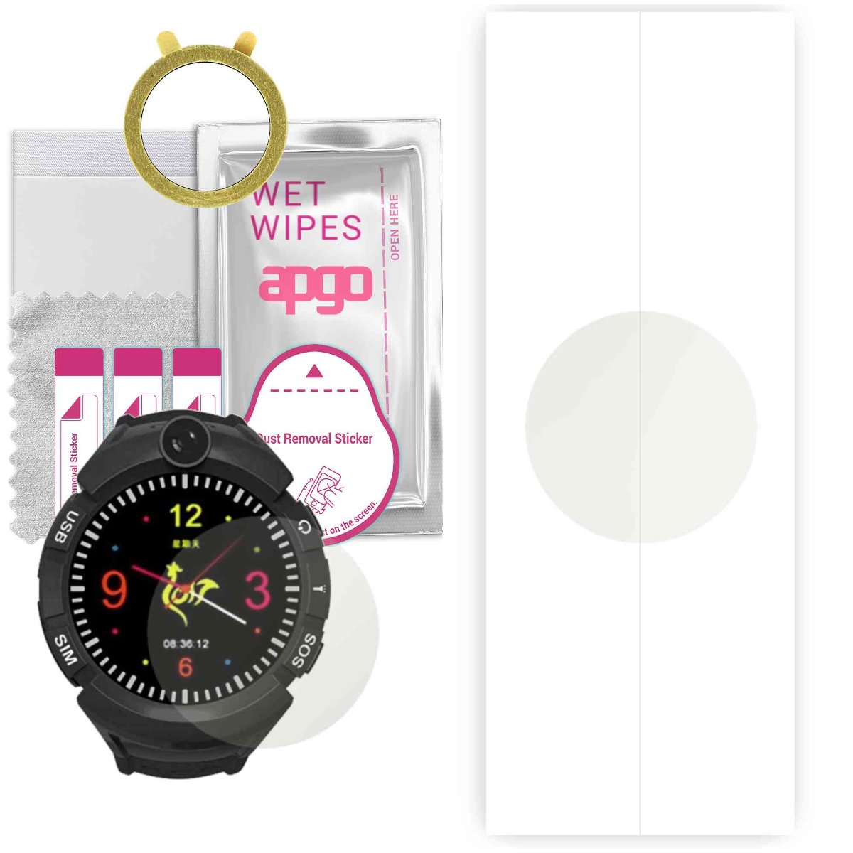 1x Folia hydrożelowa MATOWA do ART SGPS-03 - apgo Smartwatch Hydrogel MATTE Protection Ochrona na ekran smartwatcha