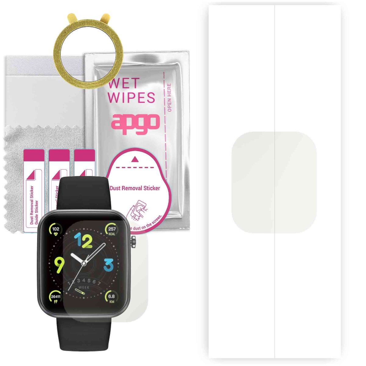 1x Folia hydrożelowa MATOWA do Colmi P15 - apgo Smartwatch Hydrogel MATTE Protection Ochrona na ekran smartwatcha