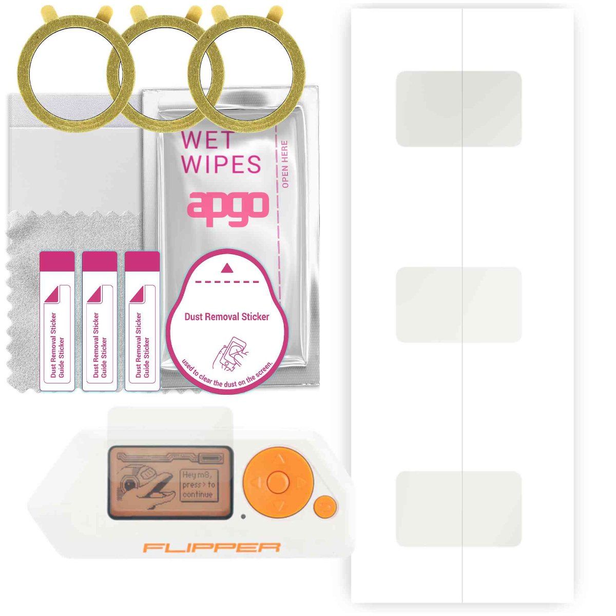3x Folia hydrożelowa MATOWA do Flipper Zero - apgo Smartwatch Hydrogel MATTE Protection Ochrona na ekran smartwatcha