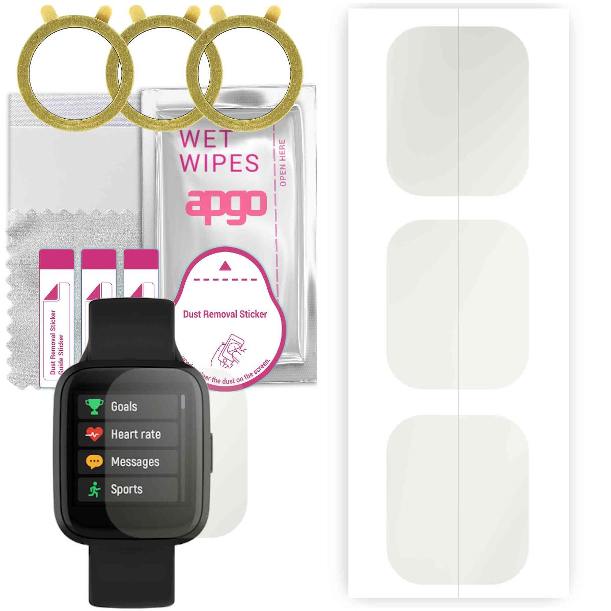 3x Folia hydrożelowa MATOWA do Forever Forevigo2 SW-310 - apgo Smartwatch Hydrogel MATTE Protection Ochrona na ekran smartwatcha