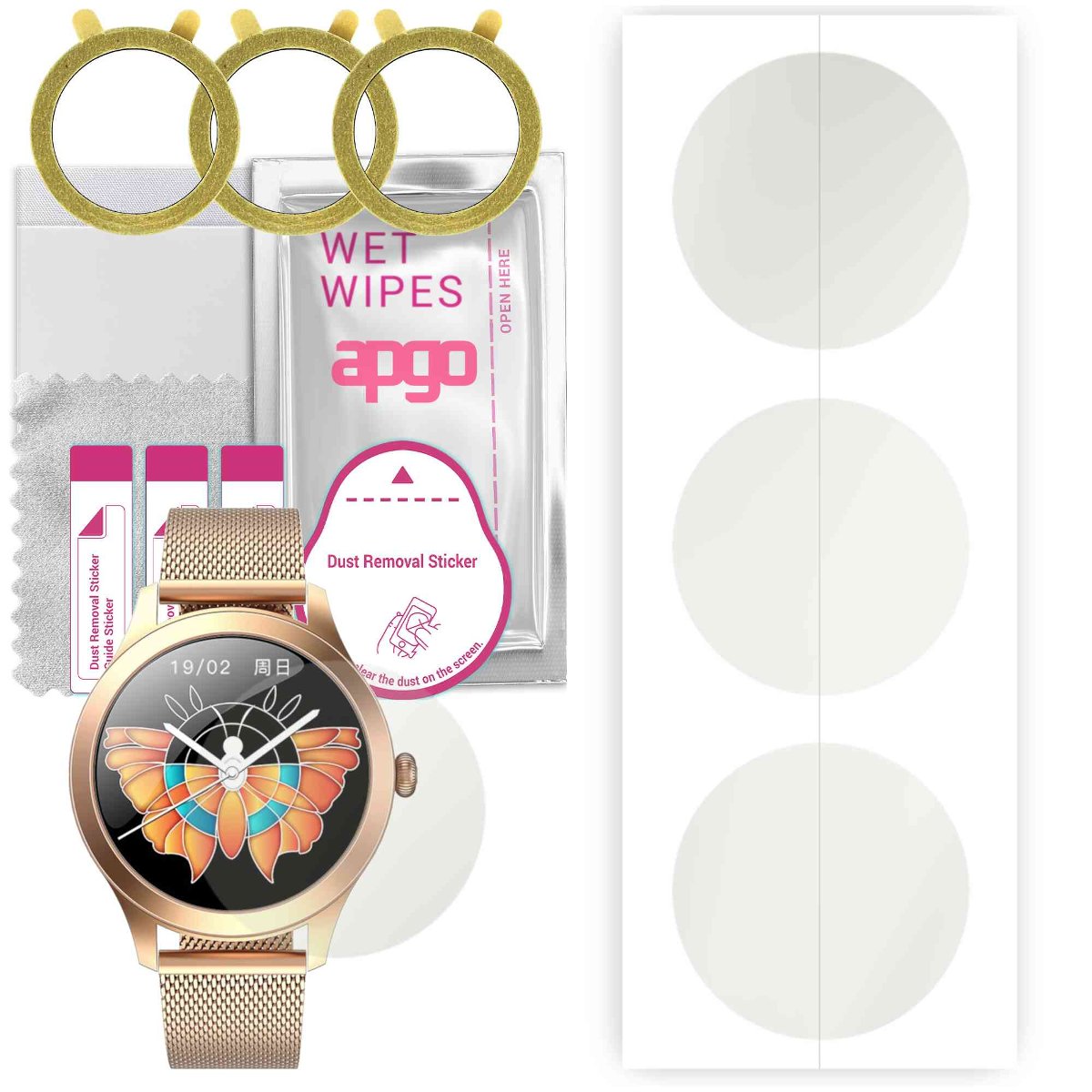 3x Folia hydrożelowa MATOWA do Maxcom FW42 Gold - apgo Smartwatch Hydrogel MATTE Protection Ochrona na ekran smartwatcha