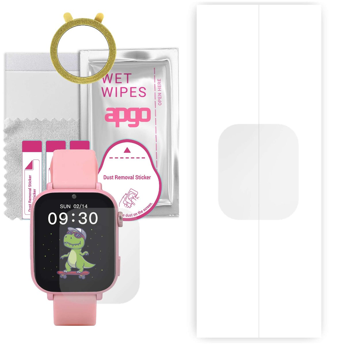 1x Folia hydrożelowa do Garett Kids Nice Pro 4G (dla dzieci) - apgo Smartwatch Hydrogel Protection Ochrona na ekran smartwatcha