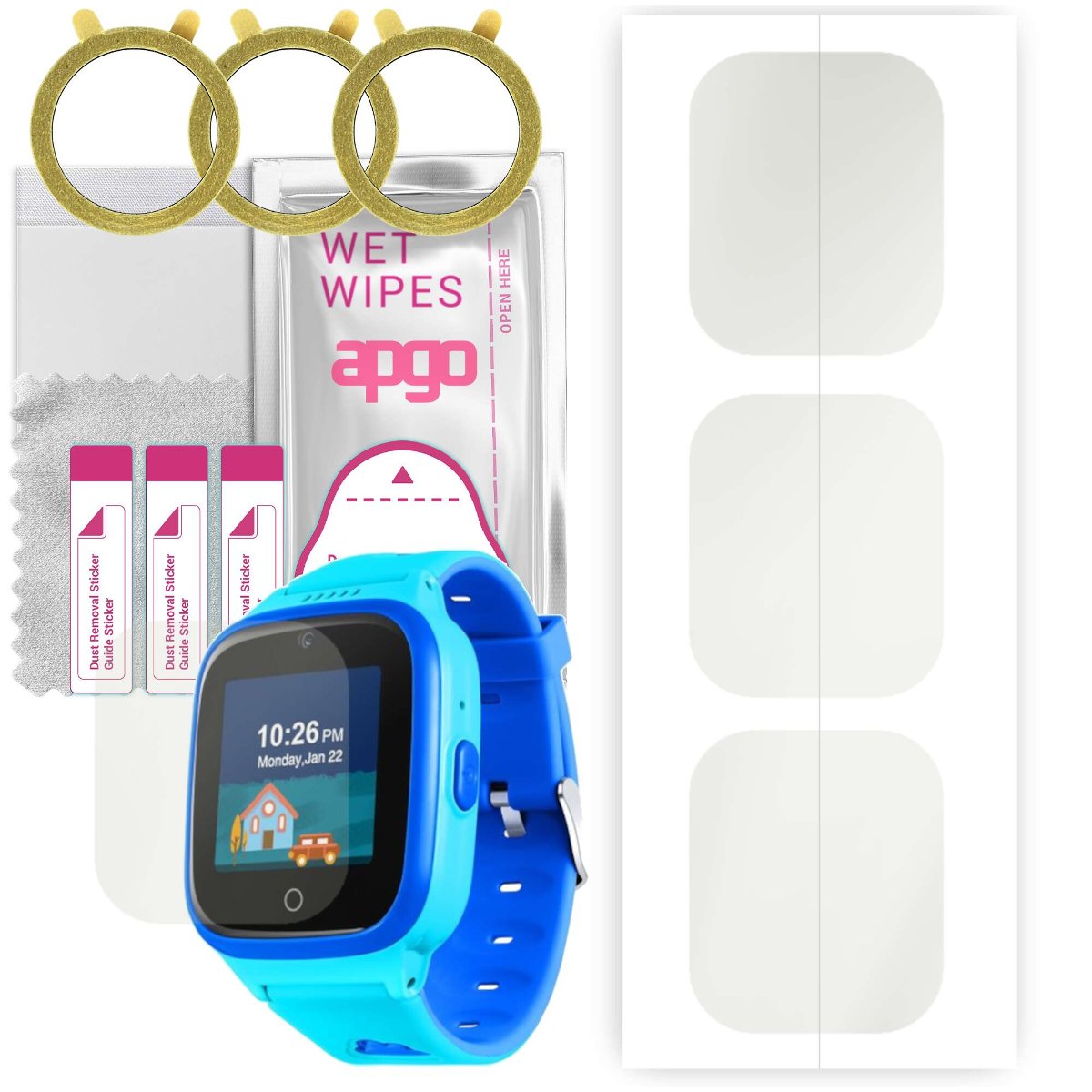 3x Folia hydrożelowa MATOWA do Niceboy Watch Kids Patrol - apgo Smartwatch Hydrogel MATTE Protection Ochrona na ekran smartwatcha