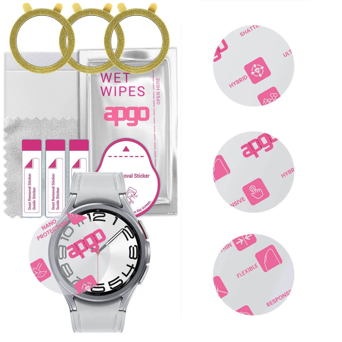 3x Szkło Hybrydowe do Samsung Galaxy Watch Classic 6 47mm