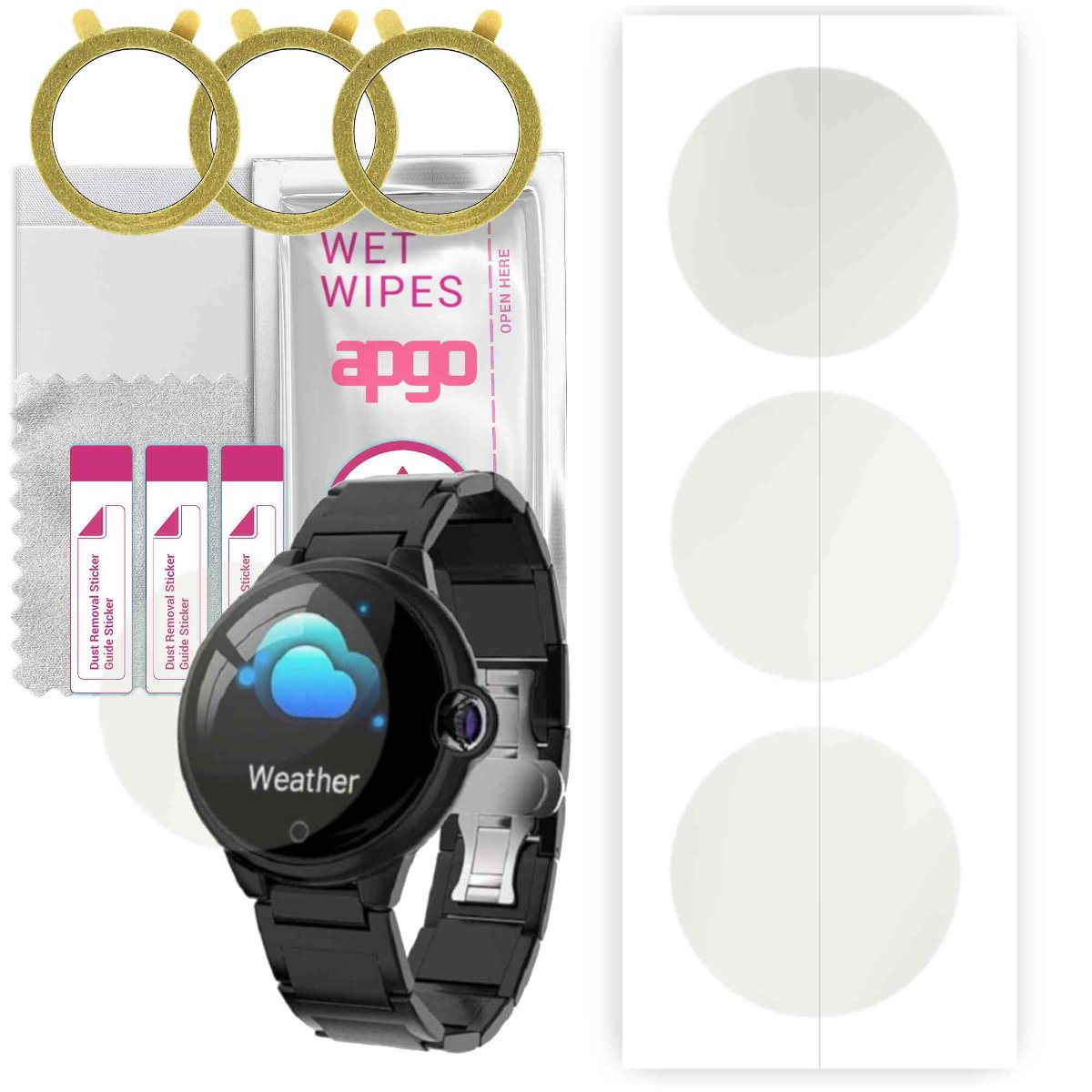 3x Folia hydrożelowa MATOWA do Garett Women Karen - apgo Smartwatch Hydrogel MATTE Protection Ochrona na ekran smartwatcha