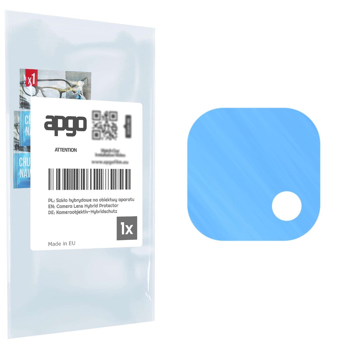 1x Szkło hybrydowe na aparat obiektyw kamerę 9H do Oppo A16E - apgo hybrid Camera Lens Protector