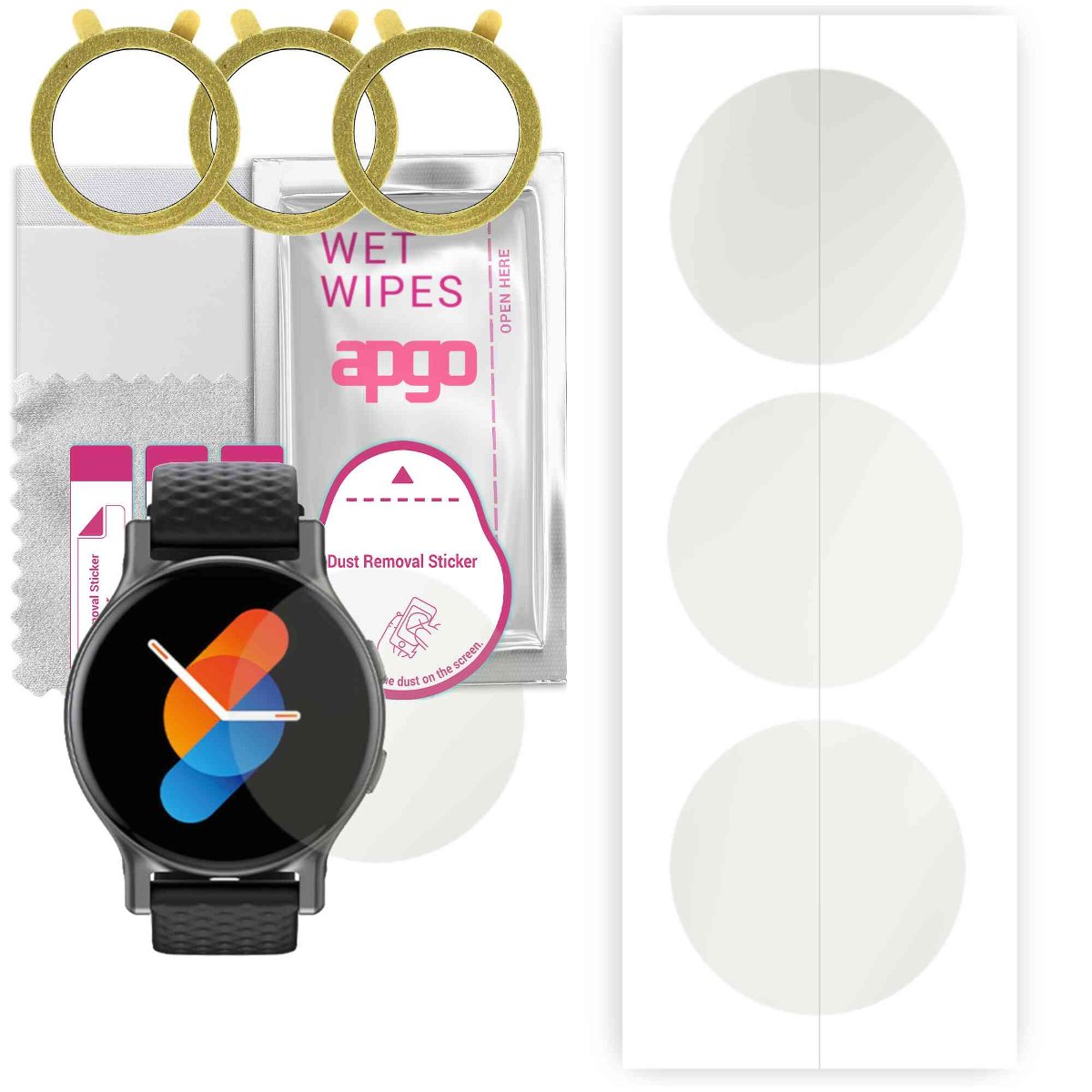 3x Folia hydrożelowa MATOWA do Havit M91 - apgo Smartwatch Hydrogel MATTE Protection Ochrona na ekran smartwatcha