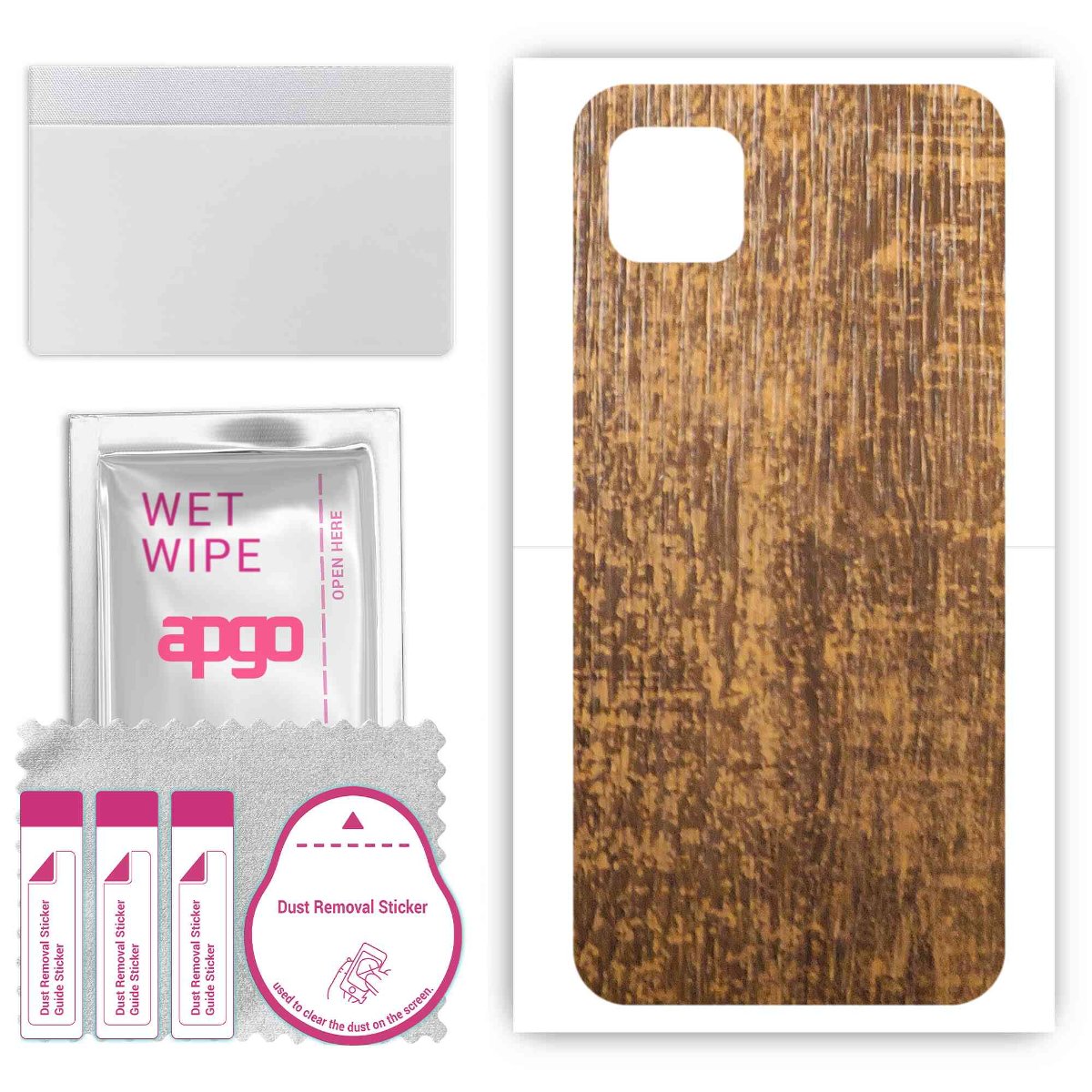 Folia naklejka skórka strukturalna na TYŁ do Oppo A16E -  Drewno Dąb Stary - apgo SKINS