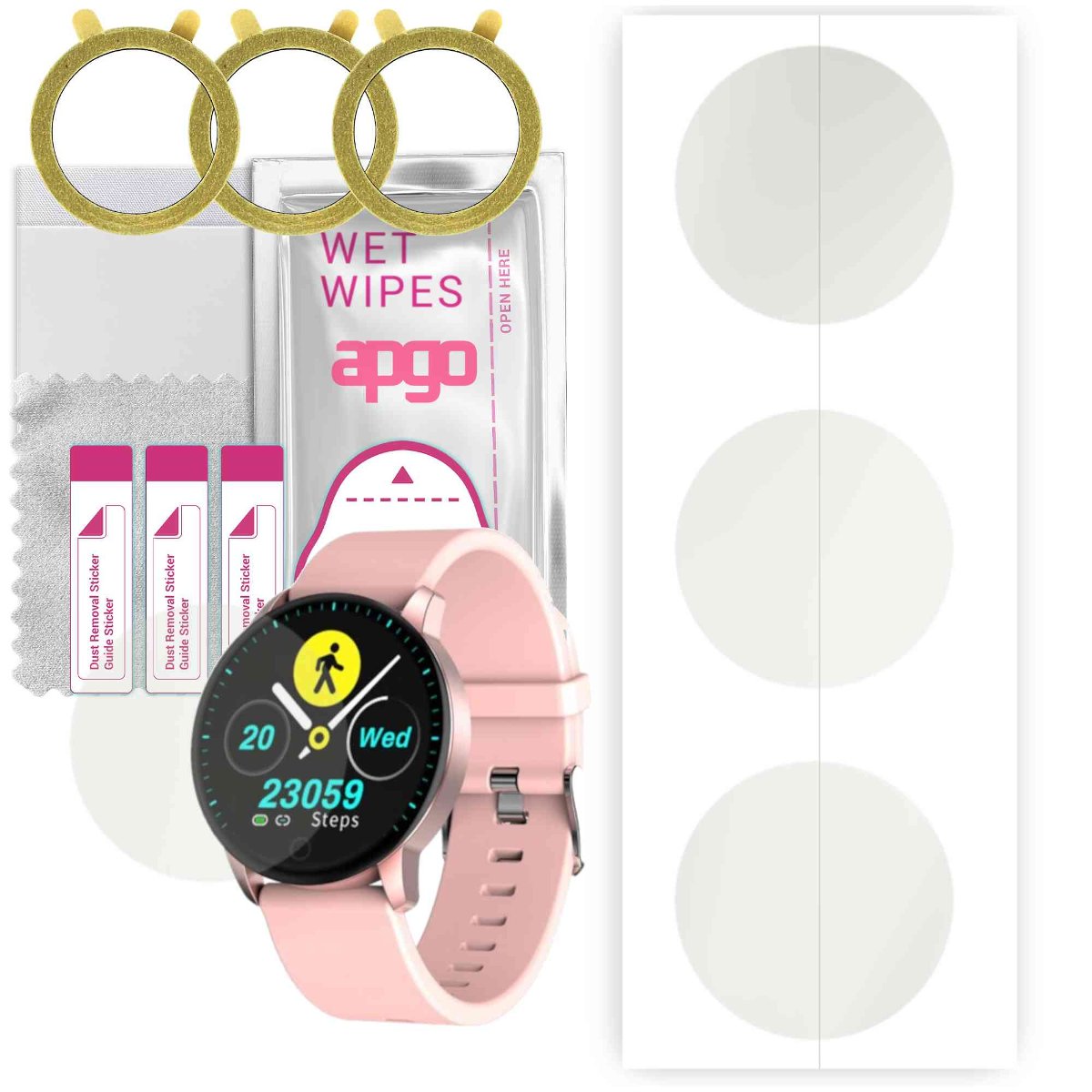 3x Folia hydrożelowa MATOWA do Garett Women Lily - apgo Smartwatch Hydrogel MATTE Protection Ochrona na ekran smartwatcha