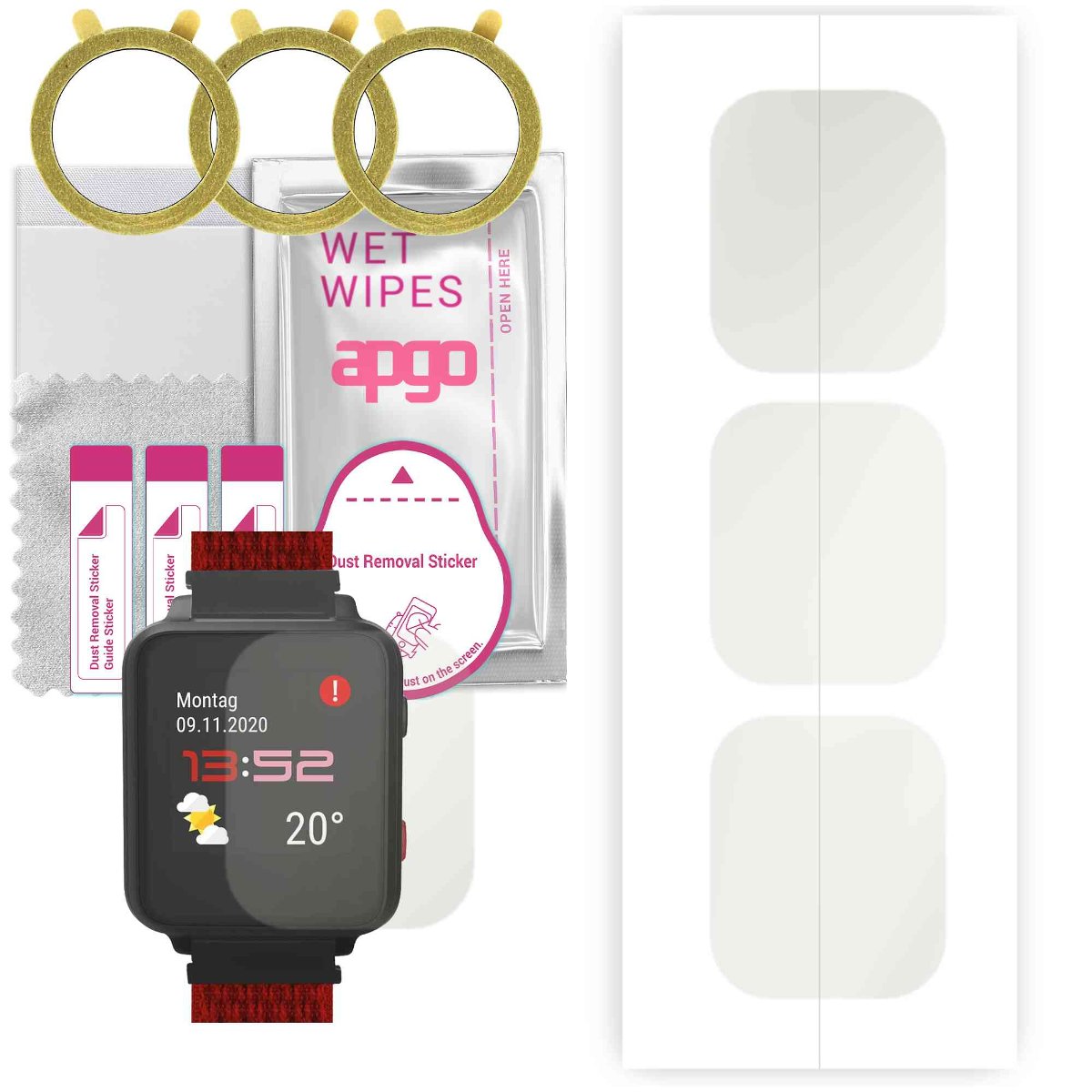 3x Folia hydrożelowa MATOWA do Anio 5 kids swdsm40 - apgo Smartwatch Hydrogel MATTE Protection Ochrona na ekran smartwatcha