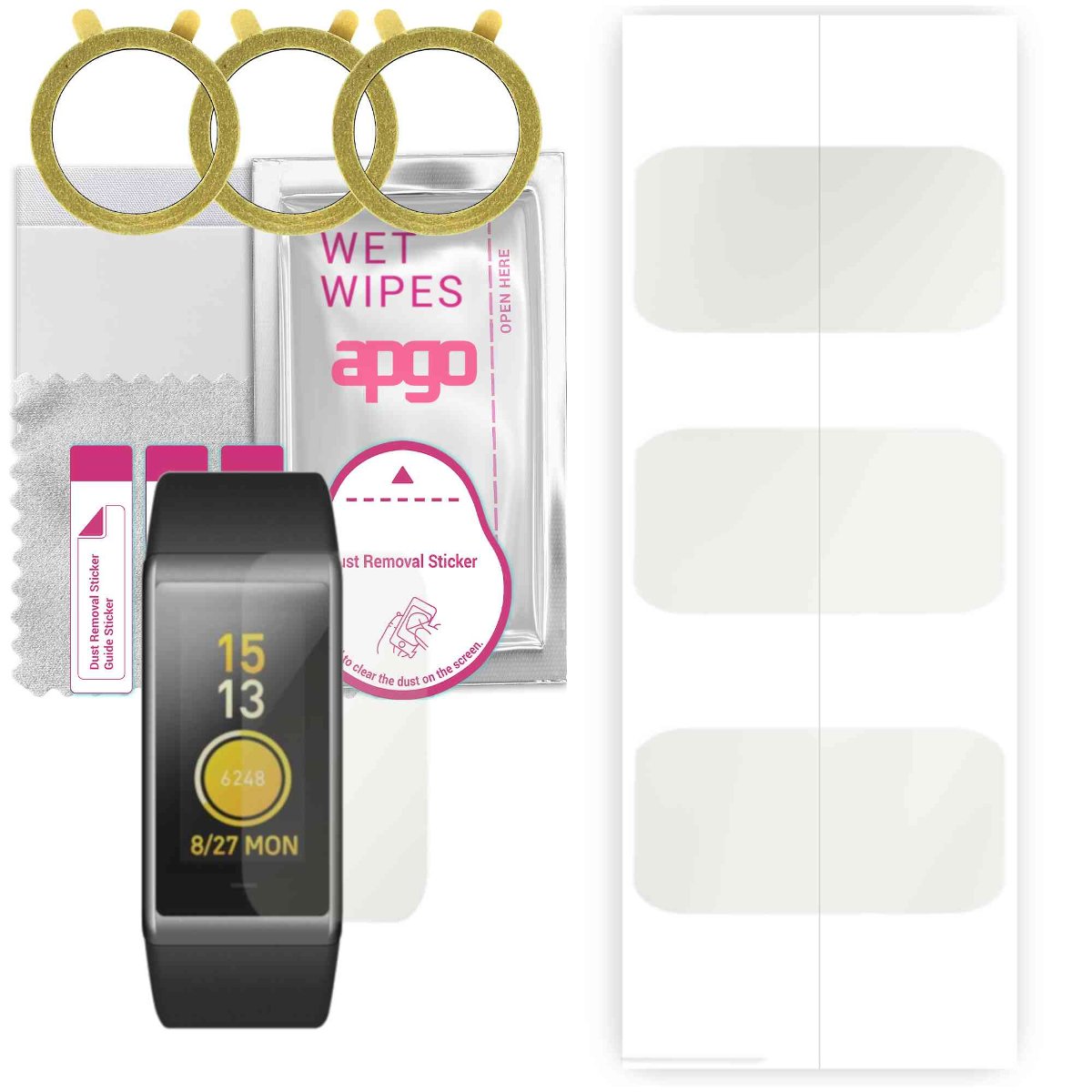 3x Folia hydrożelowa MATOWA do Amazfit Cor - apgo Smartwatch Hydrogel MATTE Protection Ochrona na ekran smartwatcha