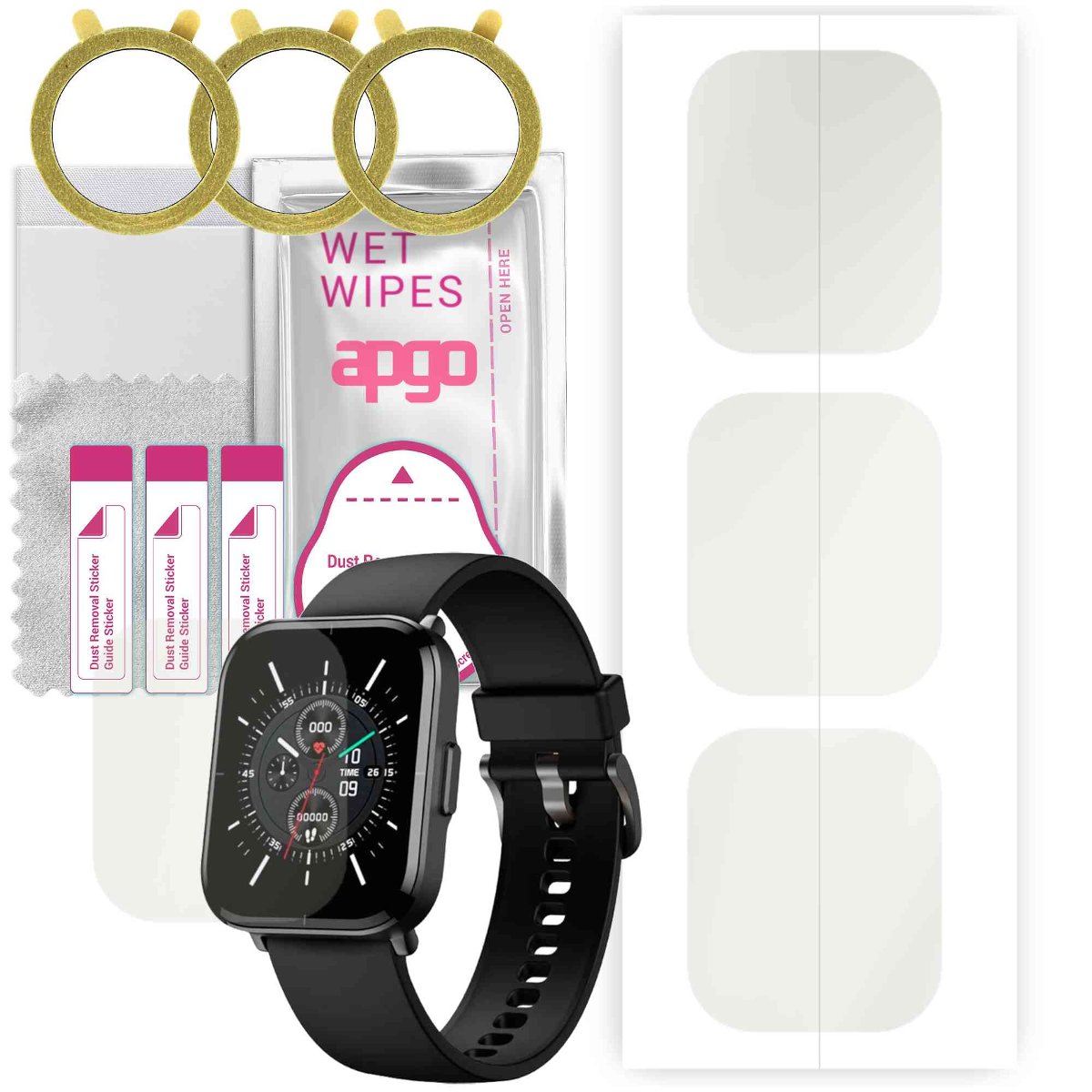 3x Folia hydrożelowa MATOWA do Mibro Color - apgo Smartwatch Hydrogel MATTE Protection Ochrona na ekran smartwatcha