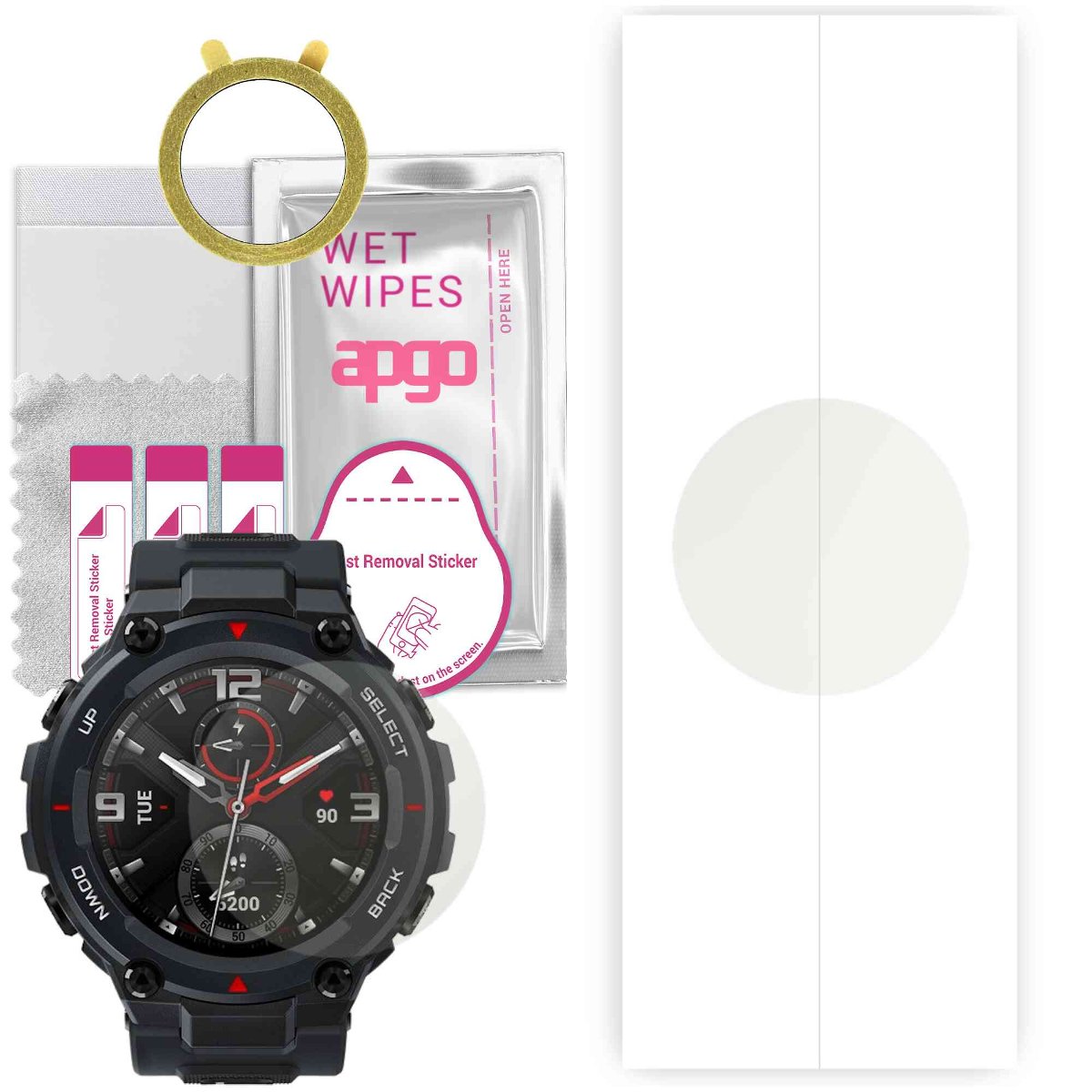 1x Folia hydrożelowa MATOWA do Amazfit T-Rex - apgo Smartwatch Hydrogel MATTE Protection Ochrona na ekran smartwatcha