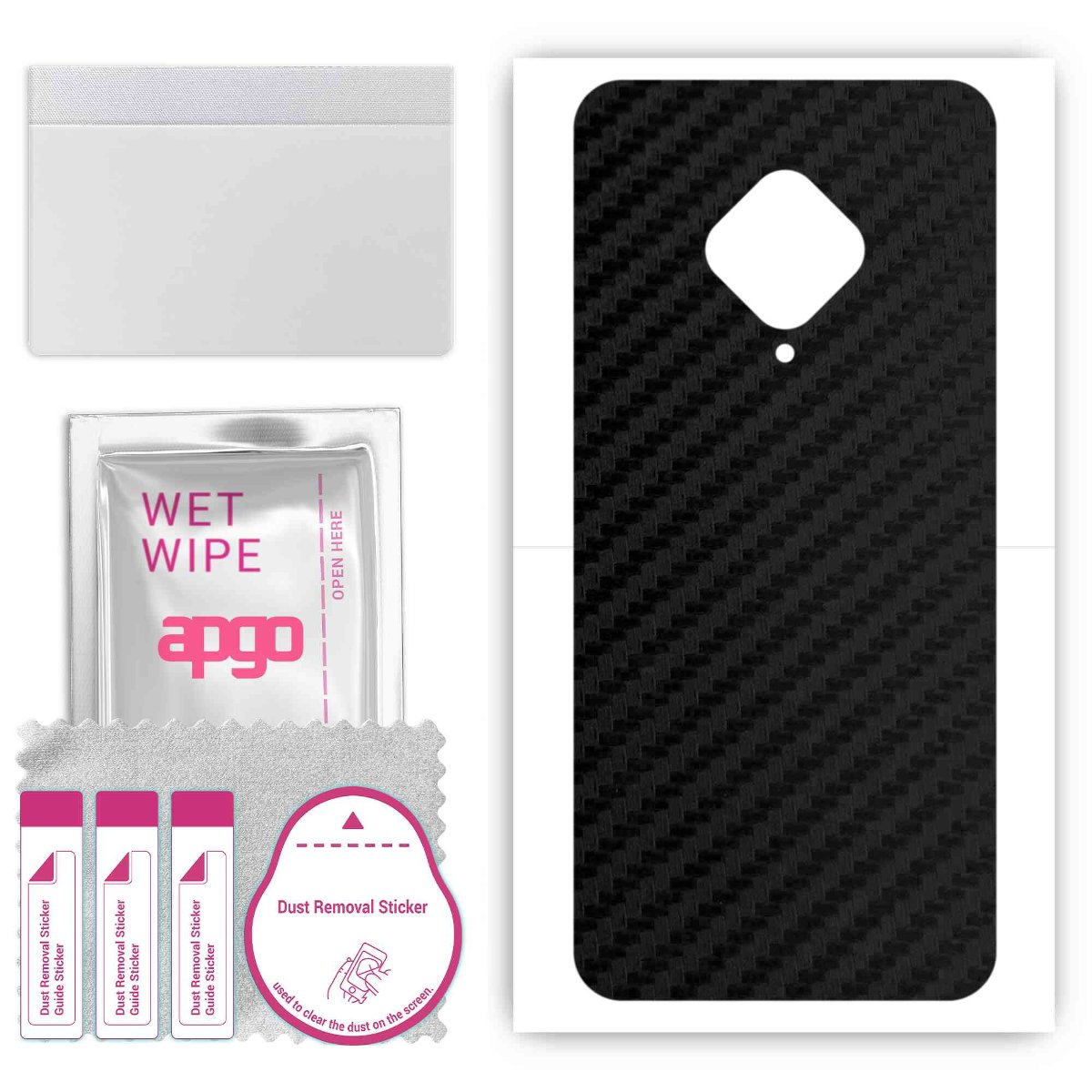 Folia naklejka skórka strukturalna na TYŁ do Vivo Y51 (2020) - Carbon - apgo SKINS