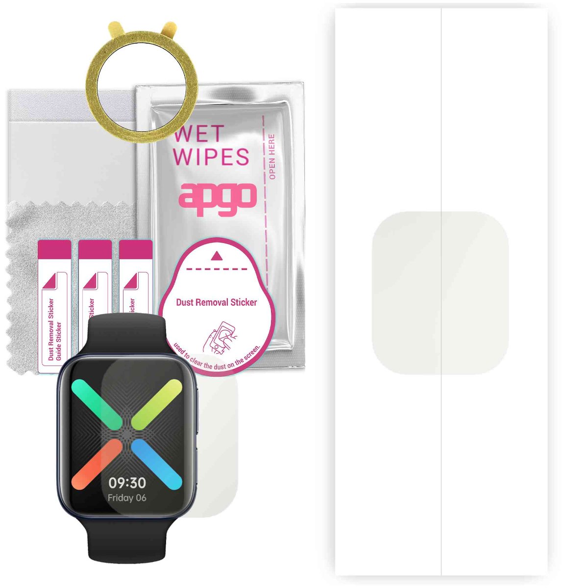 1x Folia hydrożelowa MATOWA do Oppo Watch (46mm) - apgo Smartwatch Hydrogel MATTE Protection Ochrona na ekran smartwatcha