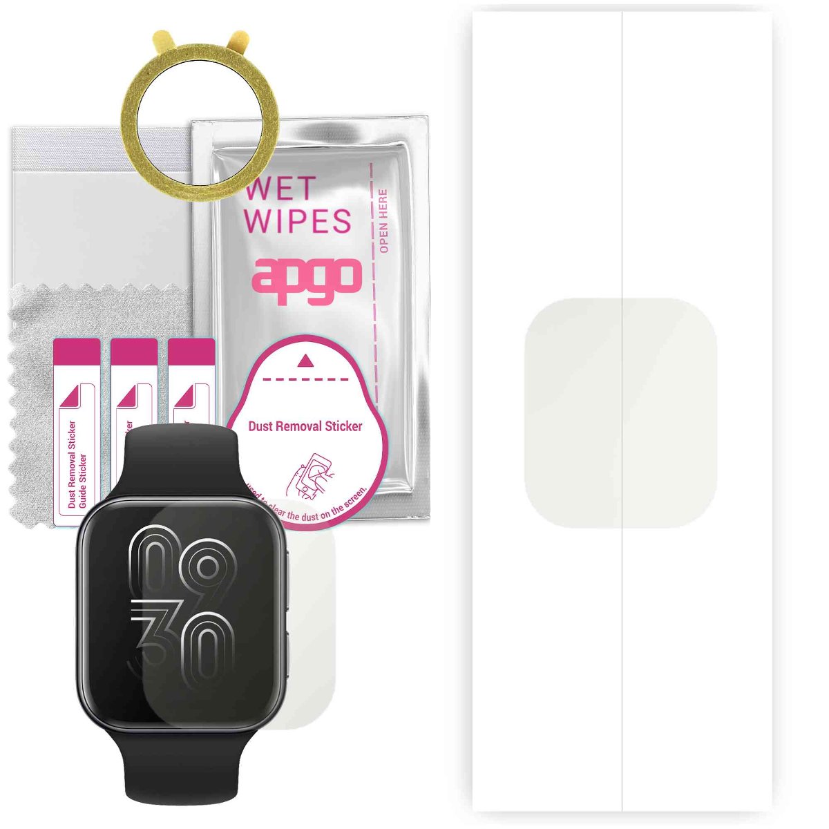 1x Folia hydrożelowa MATOWA do Oppo Watch (41mm) - apgo Smartwatch Hydrogel MATTE Protection Ochrona na ekran smartwatcha