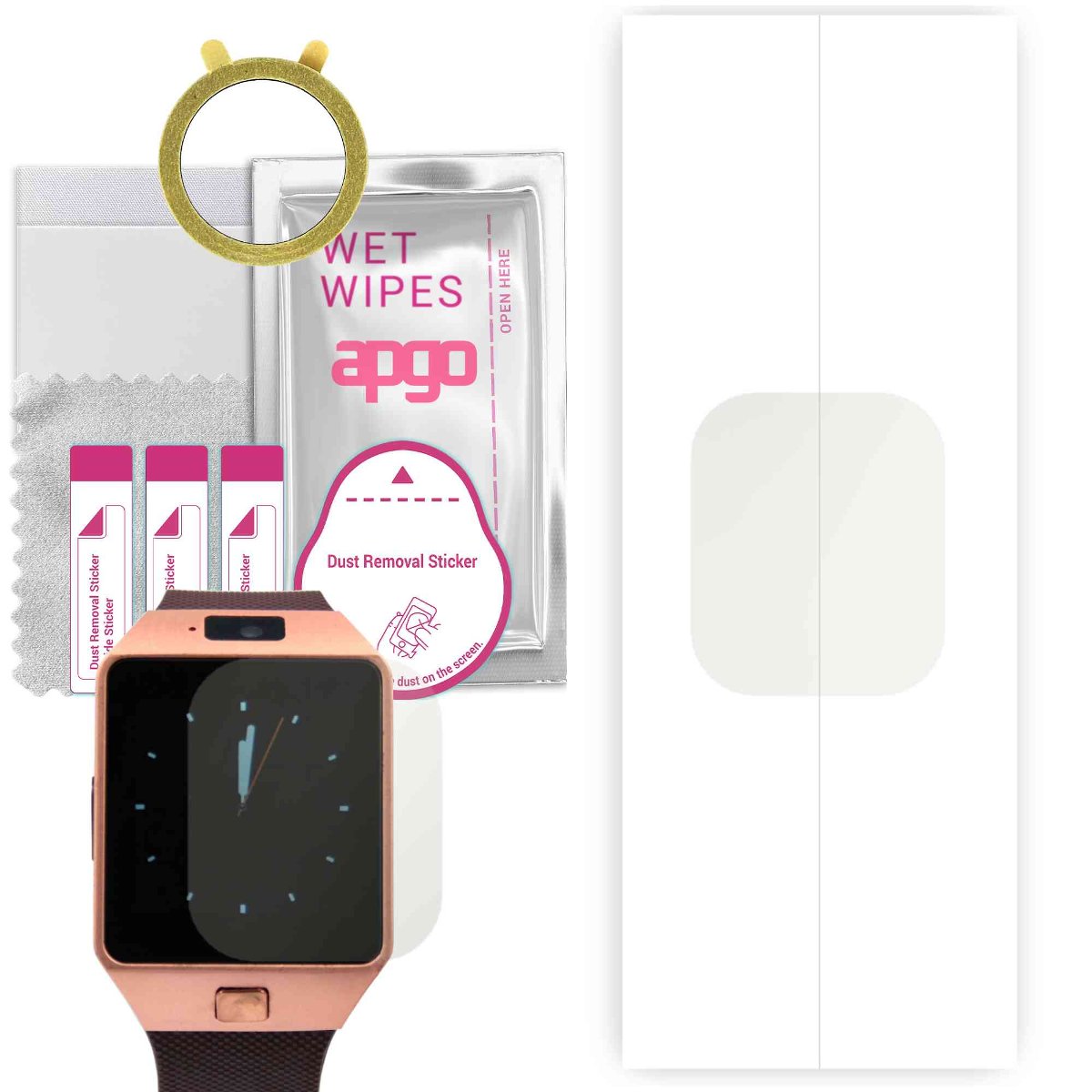 1x Folia hydrożelowa MATOWA do Smartwatch DZ09 DZ-09 - apgo Smartwatch Hydrogel MATTE Protection Ochrona na ekran smartwatcha