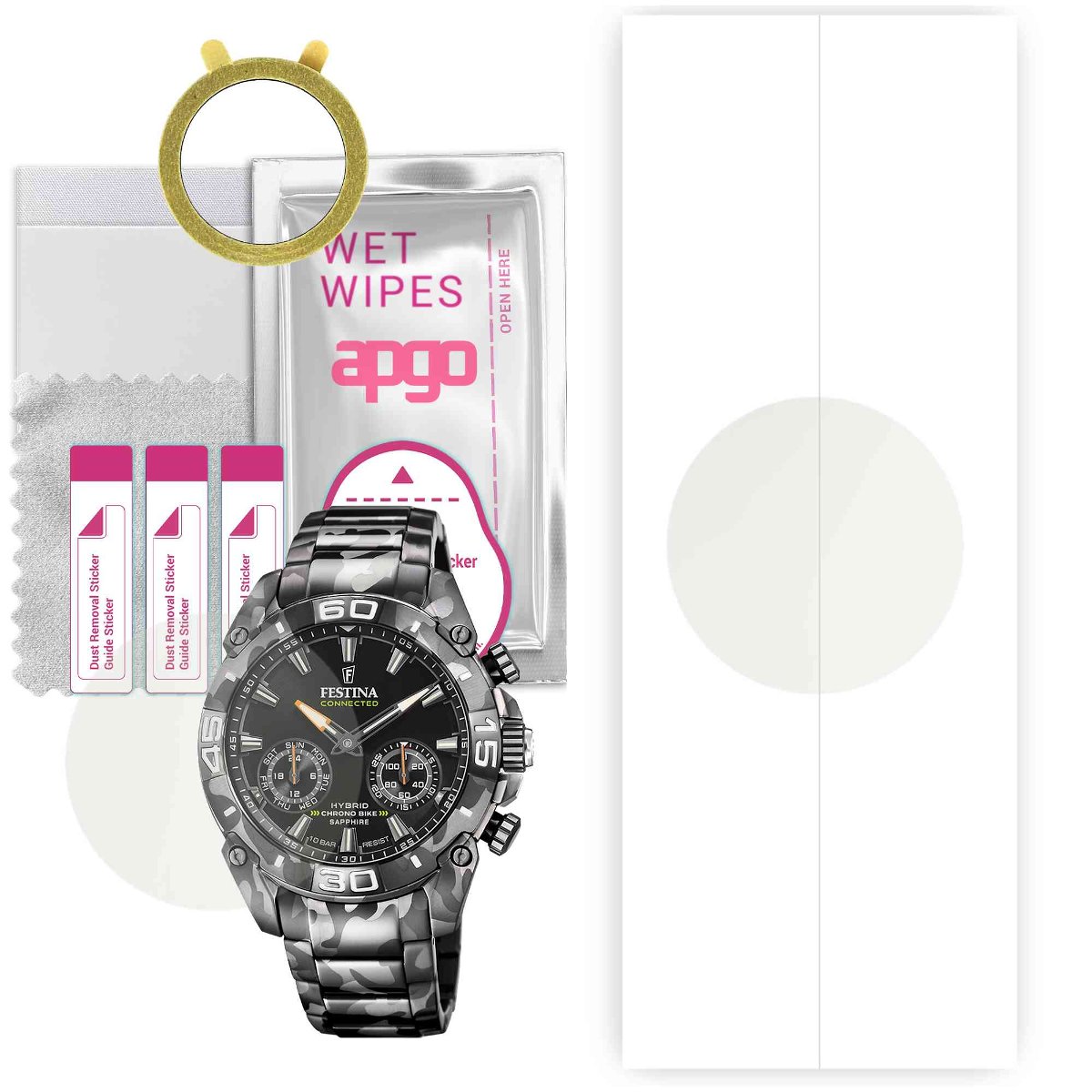 1x Folia hydrożelowa MATOWA do Festina Connected Hybrid Chrono Bike - apgo Smartwatch Hydrogel MATTE Protection Ochrona na ekran smartwatcha