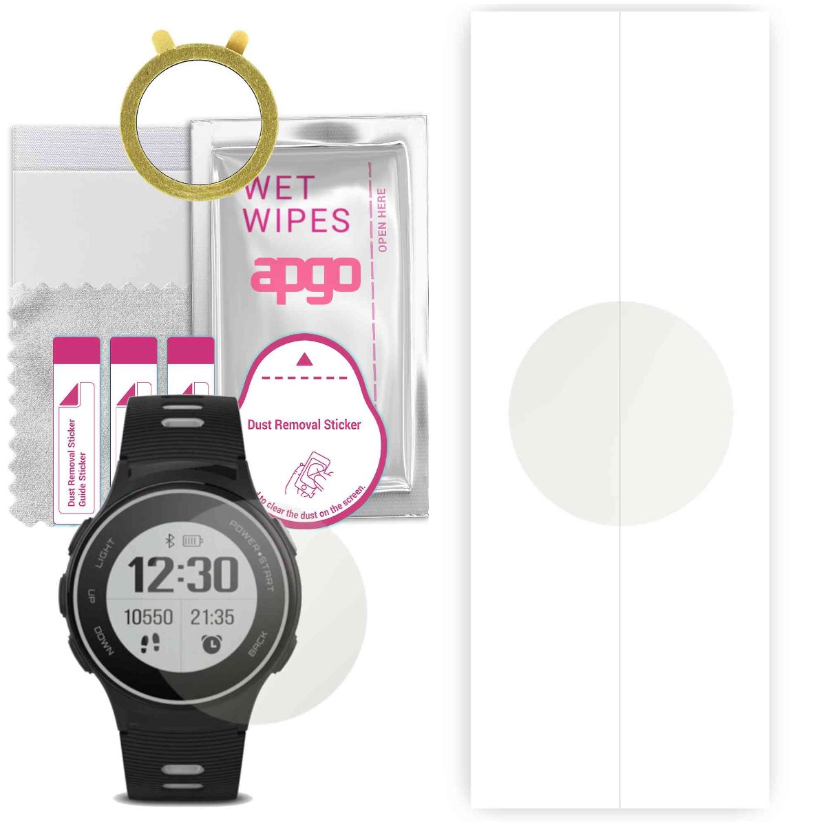 1x Folia hydrożelowa MATOWA do Forever SW-600 - apgo Smartwatch Hydrogel MATTE Protection Ochrona na ekran smartwatcha