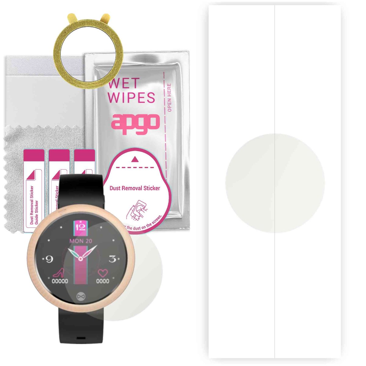 1x Folia hydrożelowa MATOWA do Forever SB-310 V2 - apgo Smartwatch Hydrogel MATTE Protection Ochrona na ekran smartwatcha