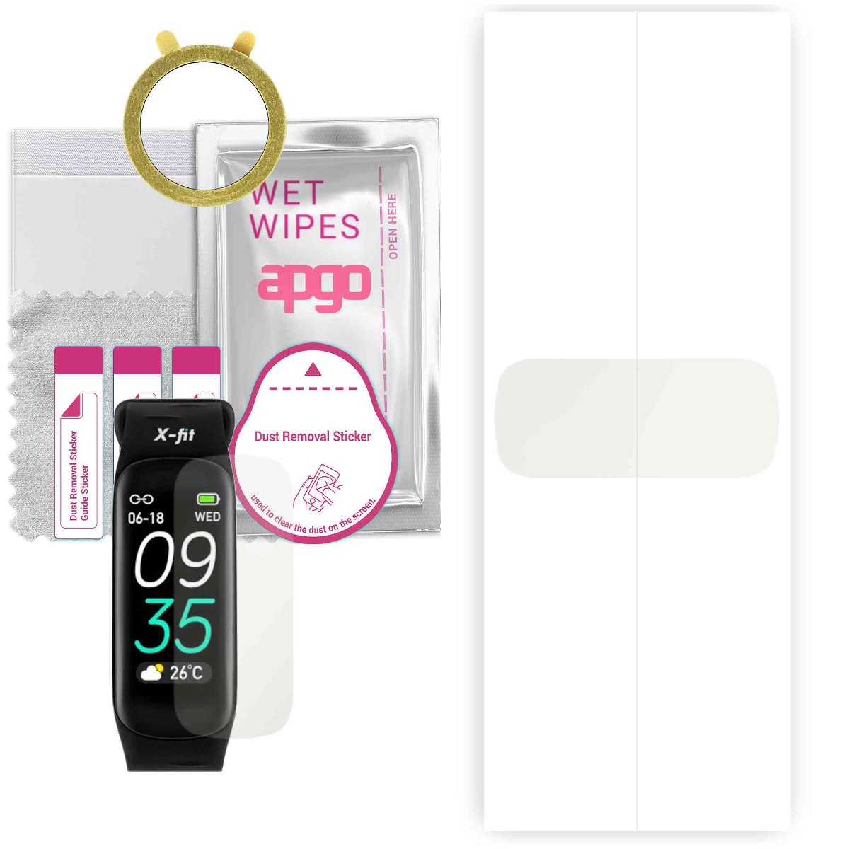 1x Folia hydrożelowa MATOWA do Niceboy X-fit Plus - apgo Smartwatch Hydrogel MATTE Protection Ochrona na ekran smartwatcha