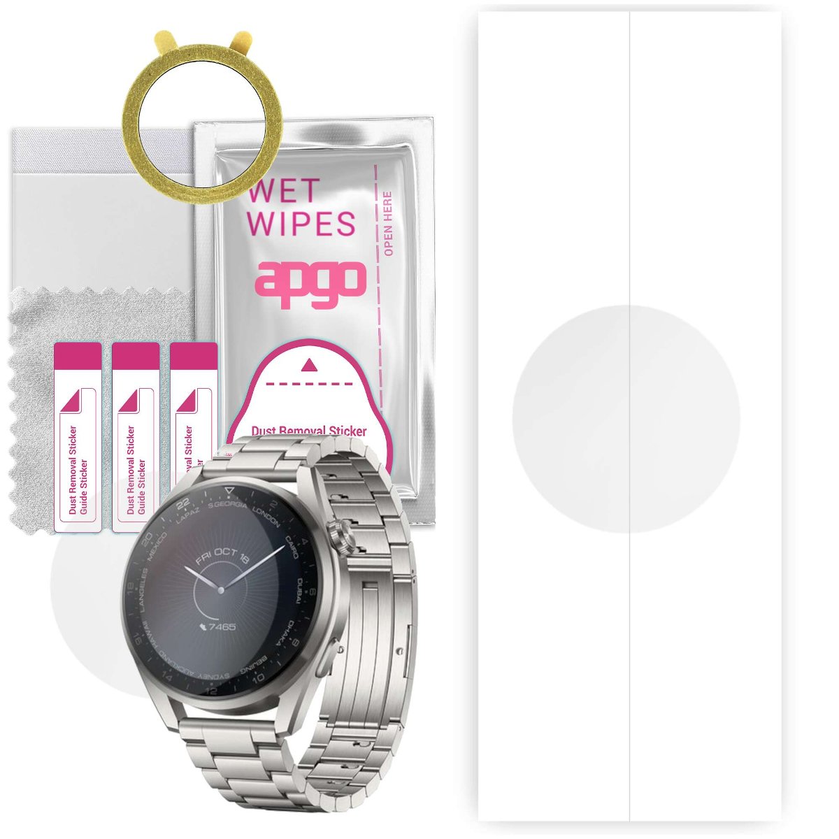 1x Folia hydrożelowa do Huawei Watch 3 Pro Elite - apgo Smartwatch Hydrogel Protection Ochrona na ekran smartwatcha