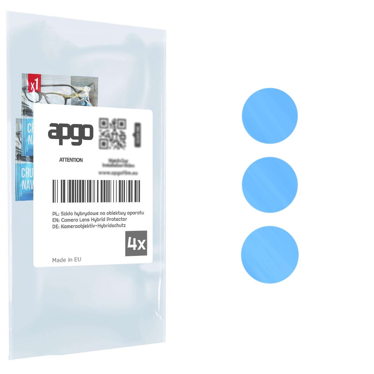 4x Szkło hybrydowe na aparat obiektyw kamerę 9H do Samsung Galaxy A23 5G - apgo hybrid Camera Lens Protector