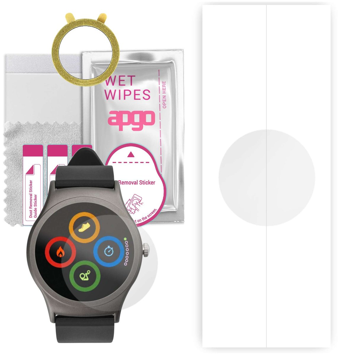1x Folia hydrożelowa do Acme SW201 - apgo Smartwatch Hydrogel Protection Ochrona na ekran smartwatcha