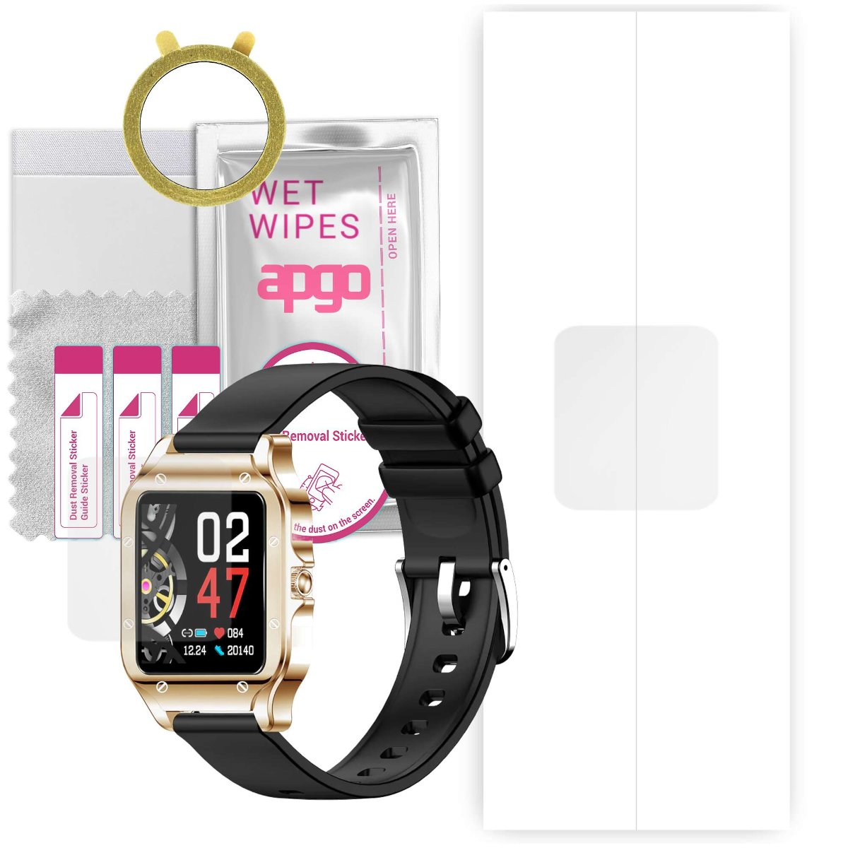 1x Folia hydrożelowa do Colmi LAND 2S - apgo Smartwatch Hydrogel Protection Ochrona na ekran smartwatcha
