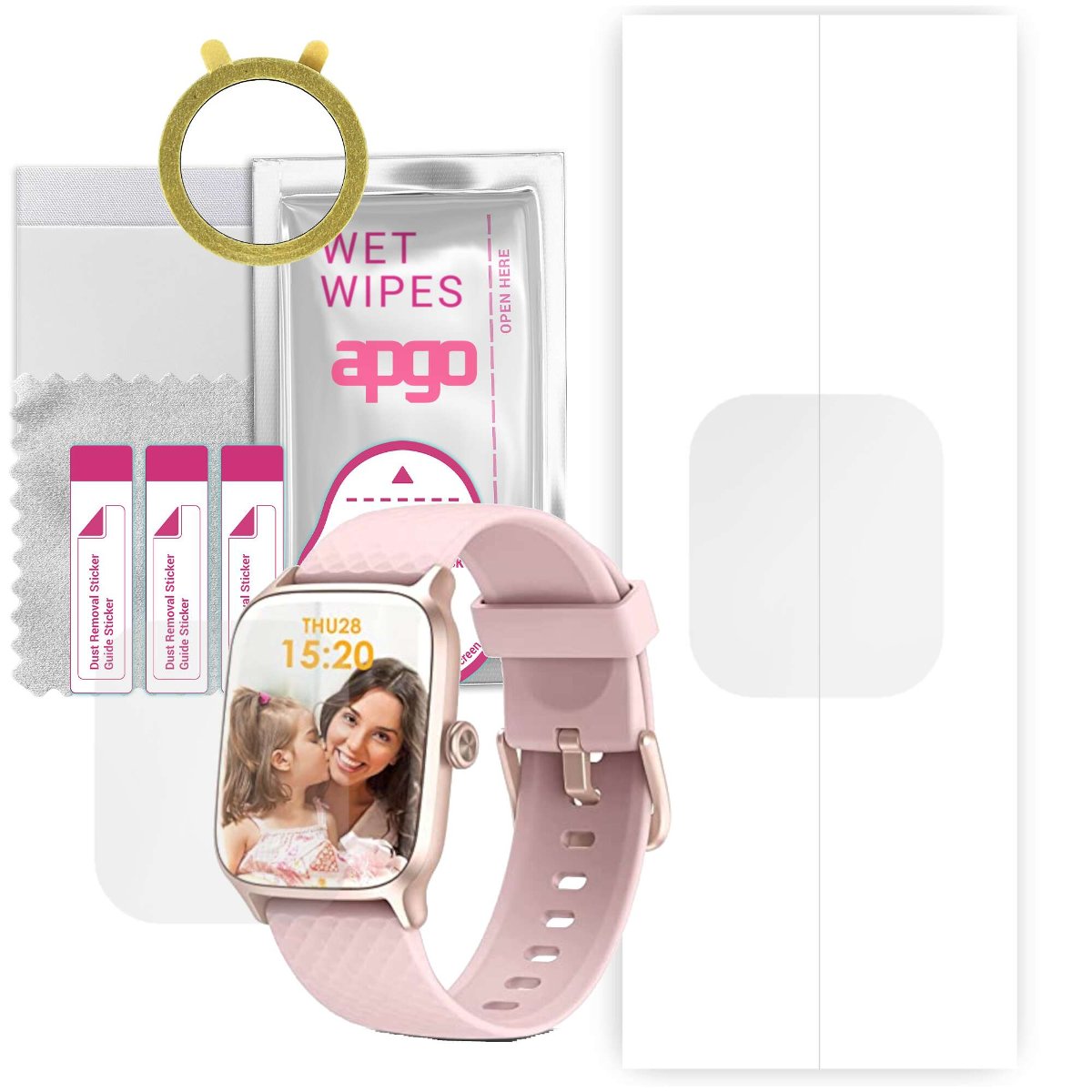 1x Folia hydrożelowa do Oraimo EW1 - apgo Smartwatch Hydrogel Protection Ochrona na ekran smartwatcha