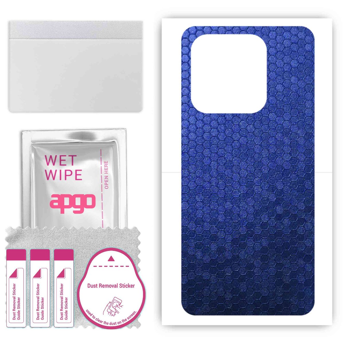 Folia naklejka skórka strukturalna na TYŁ do Honor X8A -  Plaster Miodu Niebieski - apgo SKINS