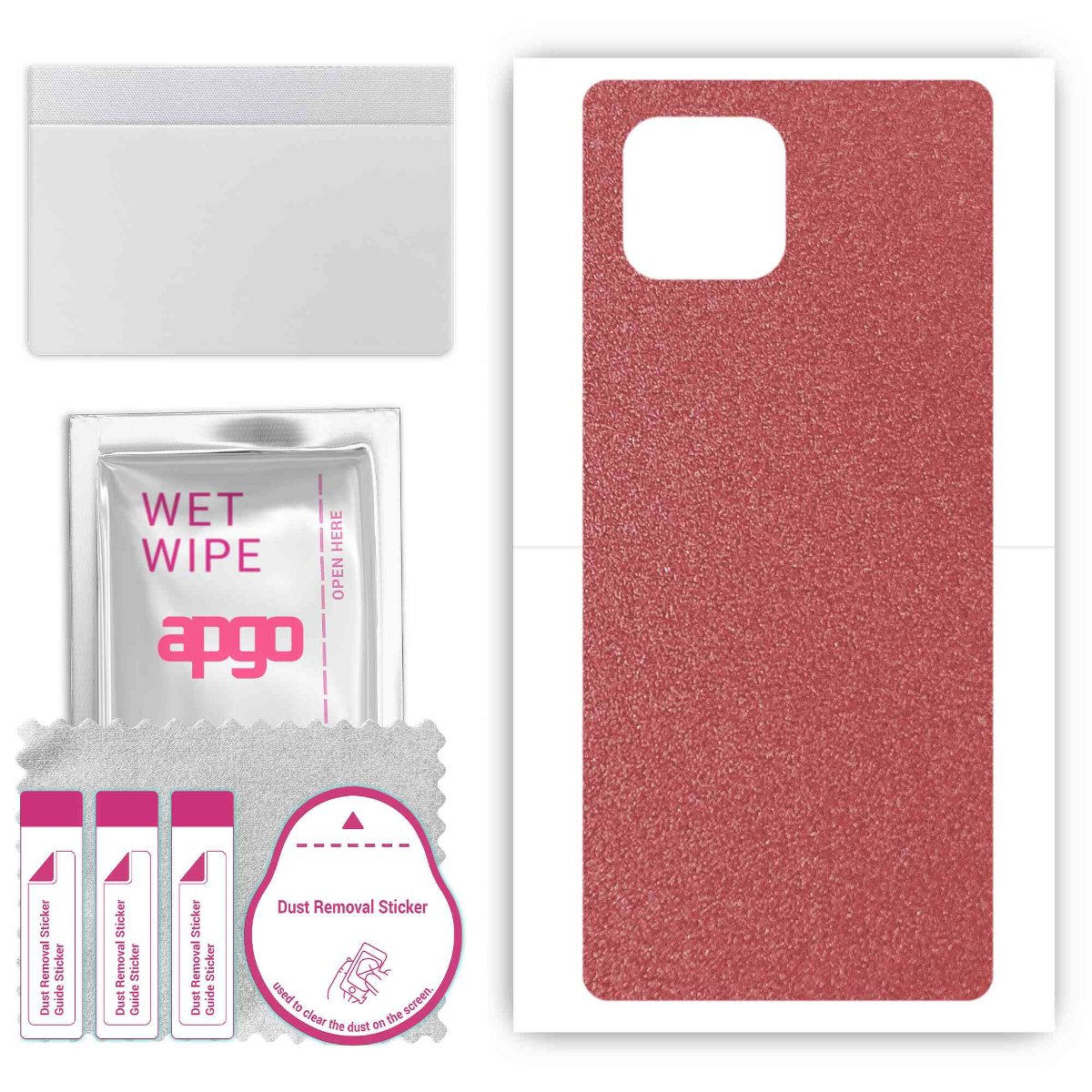 Folia naklejka skórka strukturalna na TYŁ do Infinix Smart 6 HD -  Różowy Pastel Matowy Chropowaty Baranek - apgo SKINS