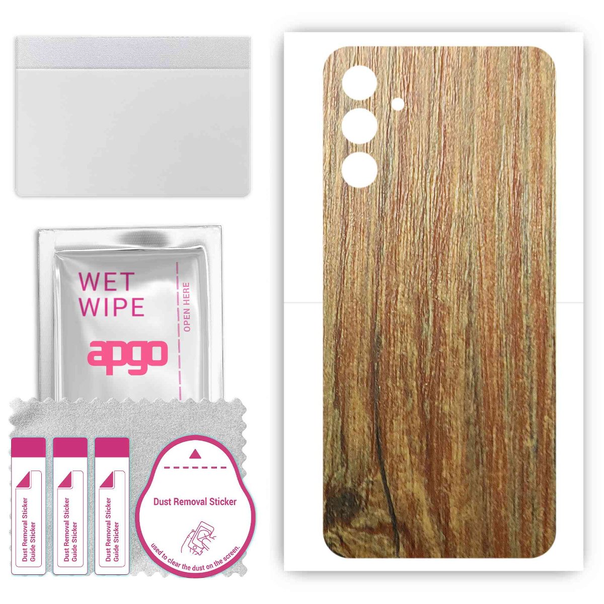 Folia naklejka skórka strukturalna na TYŁ do Samsung Galaxy Wide6 -  Drewno Sosna Antyczna - apgo SKINS