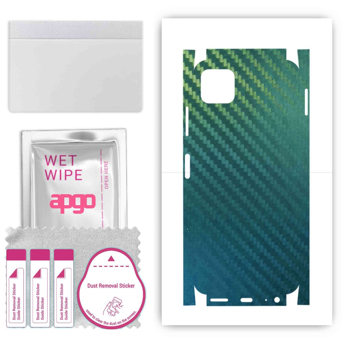 Folia naklejka skórka strukturalna na TYŁ+BOKI do Samsung Galaxy F42 5G -  Carbon Kameleon CAKA1 - apgo SKINS