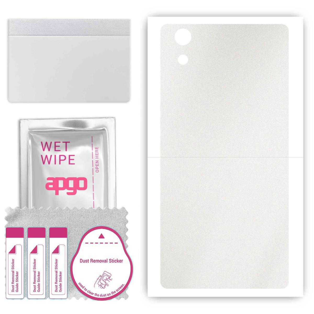 Folia naklejka skórka strukturalna na TYŁ do Sony Xperia X -  Matowa Przezroczysta Winylowa - apgo SKINS