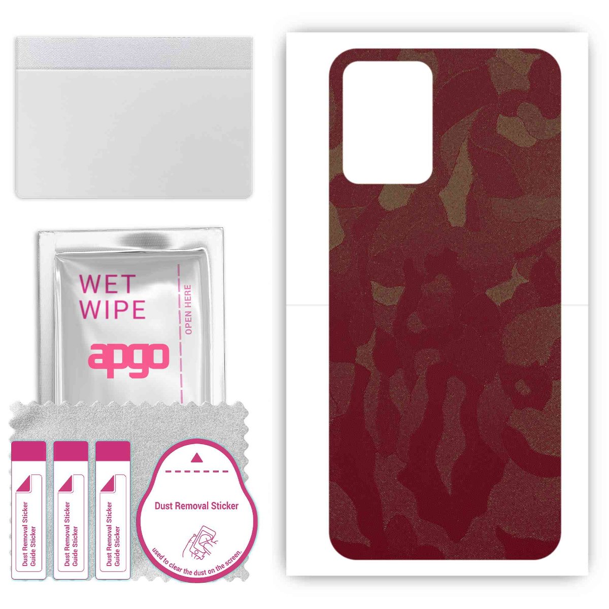 Folia naklejka skórka strukturalna na TYŁ do ZTE Voyage 30S -  Moro | Camo Bordowy - apgo SKINS