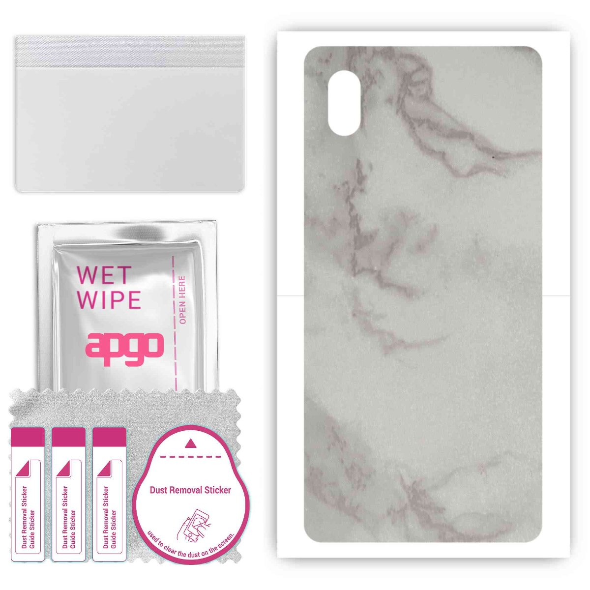 Folia naklejka skórka strukturalna na TYŁ do Sony Xperia ACE III SO-53C -  Marmur Szary - apgo SKINS