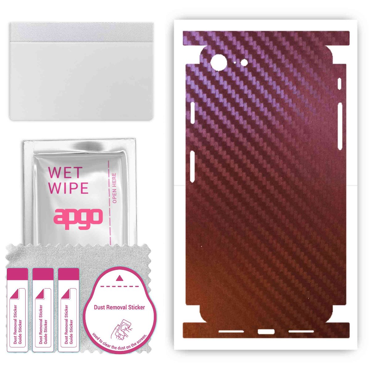 Folia naklejka skórka strukturalna na TYŁ+BOKI do Apple iPhone 7 -  Carbon Kameleon CAKA5 - apgo SKINS