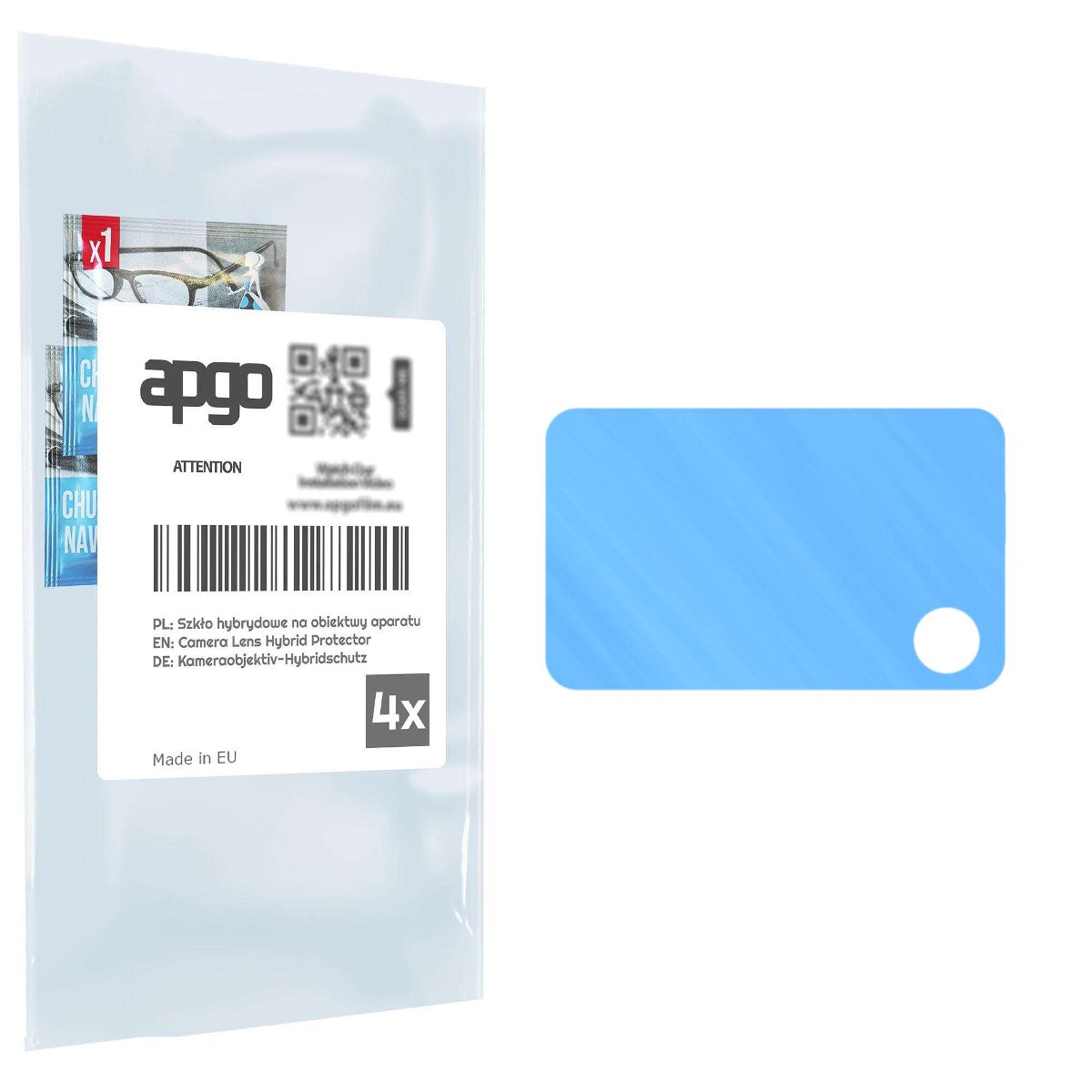 4x Szkło hybrydowe na aparat obiektyw kamerę 9H do Sharp Aquos R6 - apgo hybrid Camera Lens Protector