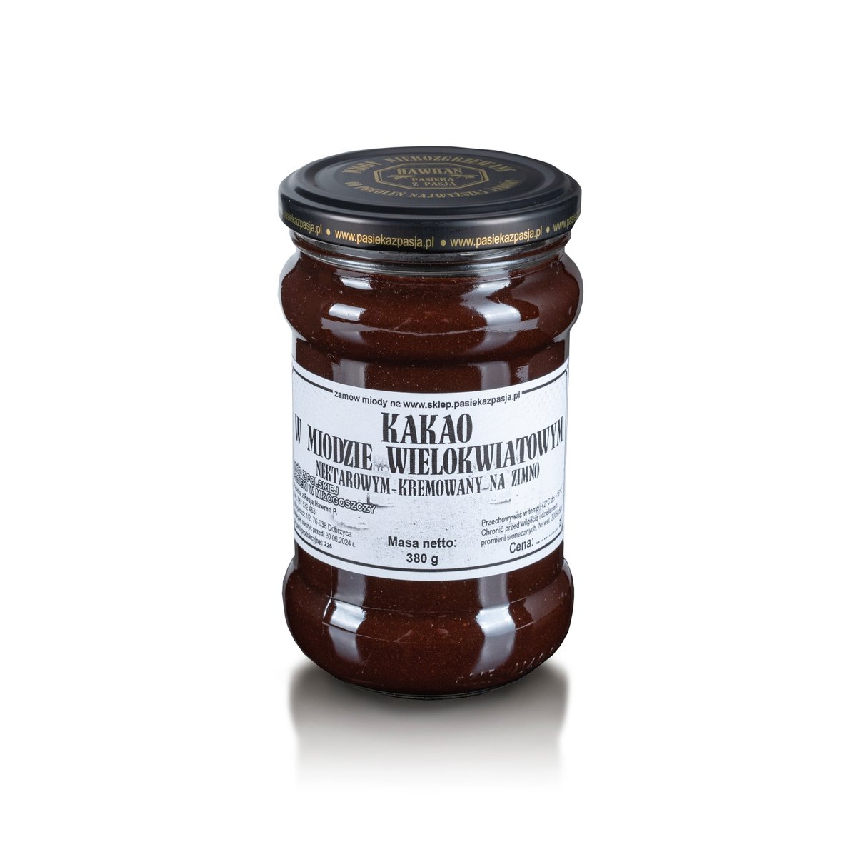 KAKAO W MIODZIE WIELOKWIATOWYM 370g, pyszny, słodki, nierozgrzewany, 100 lat tradycji, zdrowy