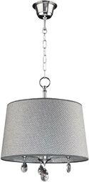 LAMPA WISZĄCA nowoczesna z szarym kloszem i chromowanym wykończeniem EGIDA EG 1 CH Jupiter