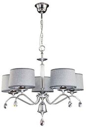 LAMPA WISZĄCA nowoczesna pięciopunktowa z szarymi kloszami EGIDA EG 5 CH Jupiter