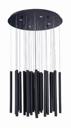 LAMPA WISZĄCA NOVI B metalowa czarna loftowa 37 x LED