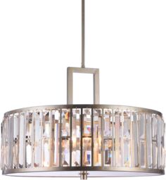 LAMPA WISZĄCA Kyiv kryształowa, szampańska rama, styl glamour 55 cm