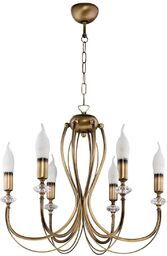 LAMPA WISZĄCA sześciopunktowa metalowa patynowy mosiądz styl klasyczny MELODY MY 6 P Jupiter