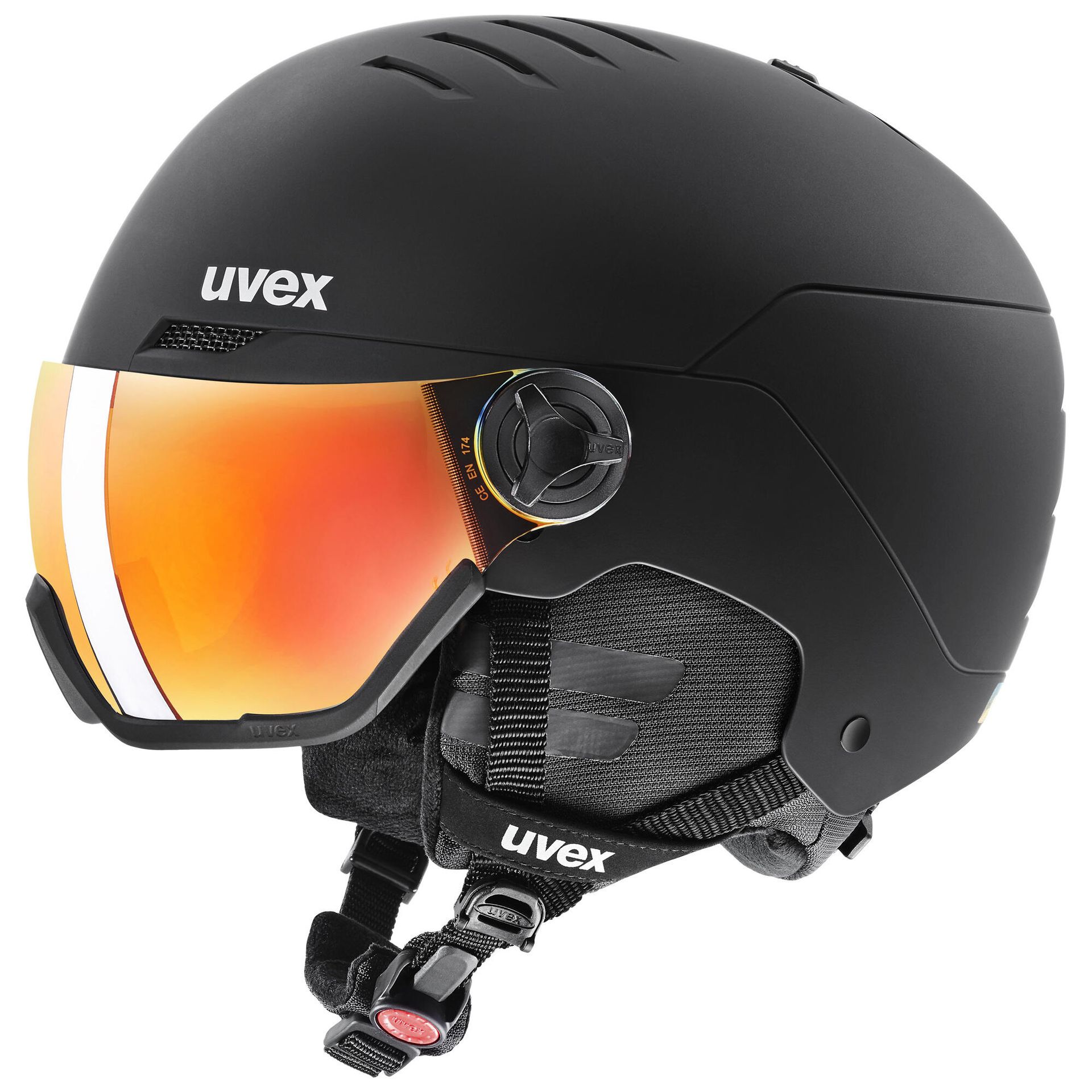 Kask narciarski UVEX - Wanted Visor S5662621005 Black Mat